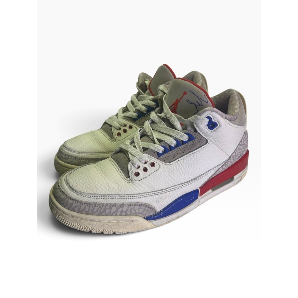 Nike Air Jordan 3 Retro International Flight Sail Red Blue 136064-140 Mens 8.5